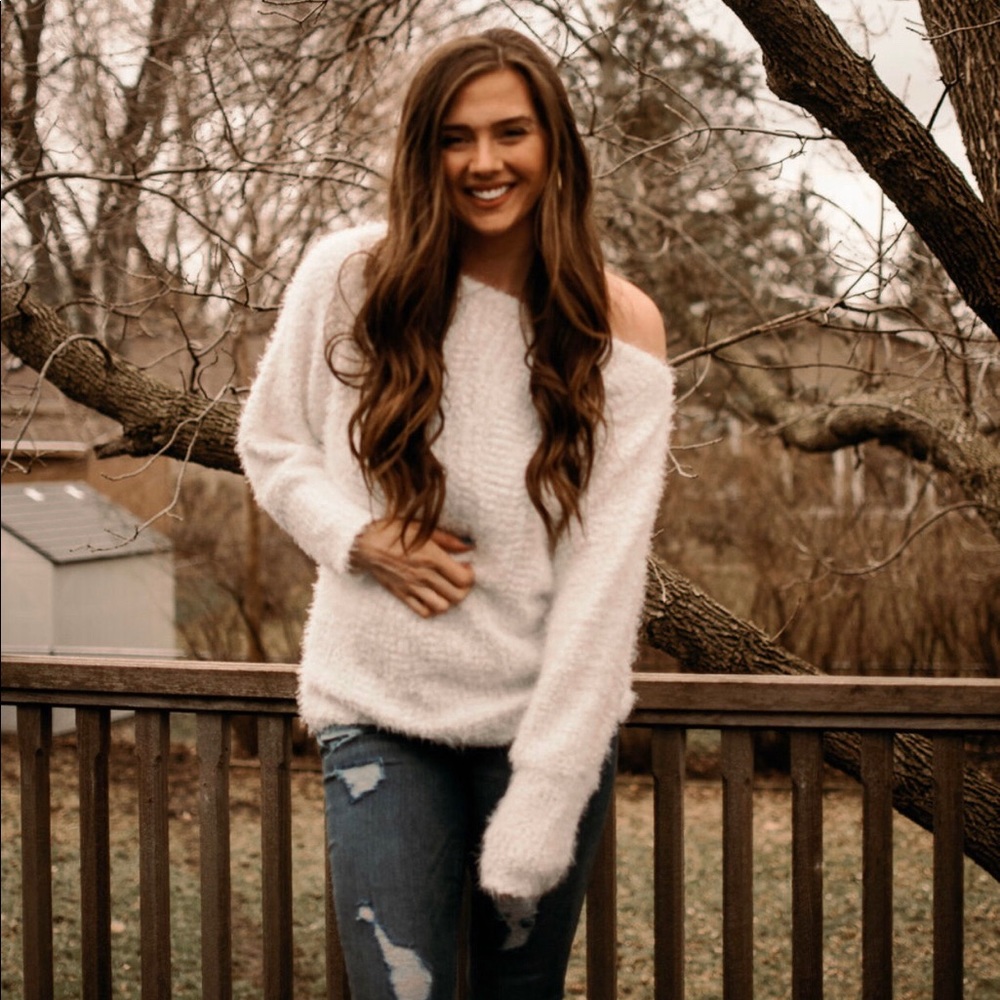 Fuzzy Popcorn Knit Sweater